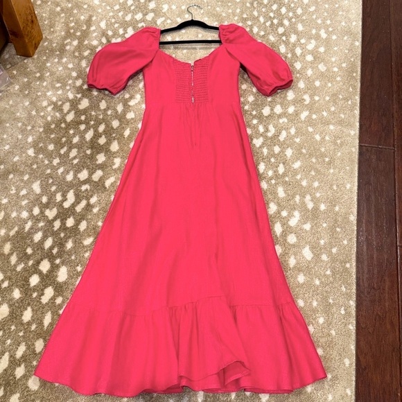 Reformation Pink Corvette Belgium Linen Dress. Size 0 - Picture 8 of 11